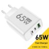 65W USB-C kiirlaadija 3 pordiga