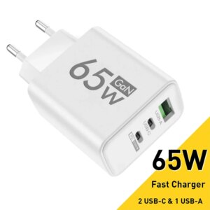 65W USB-C kiirlaadija 3 pordiga
