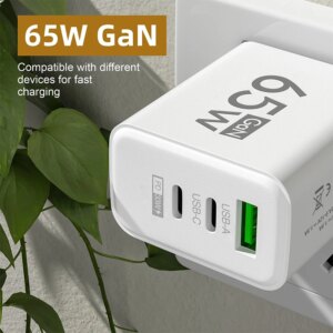 65W USB-C kiirlaadija 3 pordiga - Pilt 3