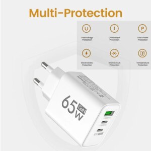 65W USB-C kiirlaadija 3 pordiga - Pilt 5