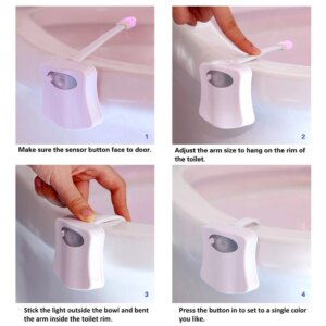 Led liikumisanduriga WC-istme öövalgus - Pilt 5
