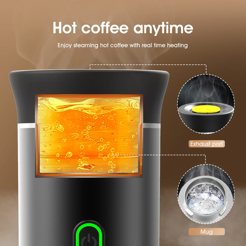 Kaasaskantav juhtmevaba espresso kohvimasin 3-in-1 reisimiseks - Pilt 4