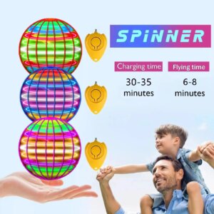 LED maagiline lendav spinner drooni mänguasi - Pilt 3