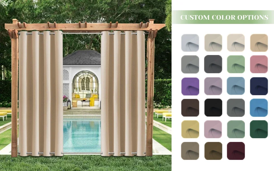 Kohandatud Blackout Outdoor kardinad