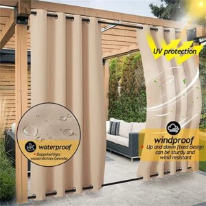 Kohandatud Blackout Outdoor kardinad - Pilt 3